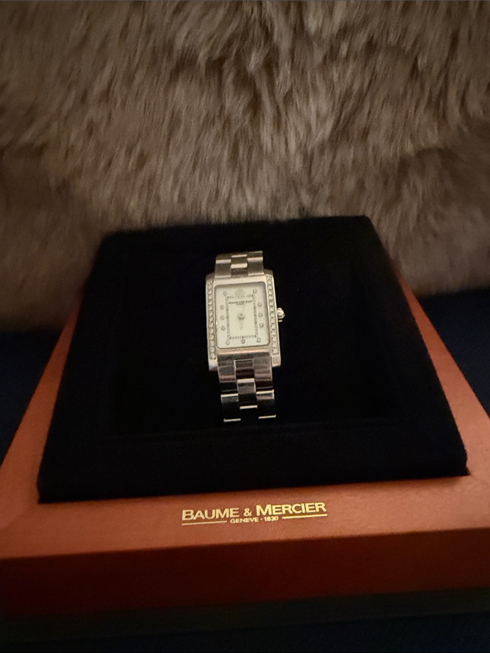 Baume & Mercier Women's Stainless Steel Rectangular Watch - Silver